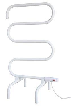 SHARNDY Heated Towel Warmer Freestanding & Wall Mounted Electric Towel Rack Portable Heated Towel Rack 90W Plug-in White for Bathroom