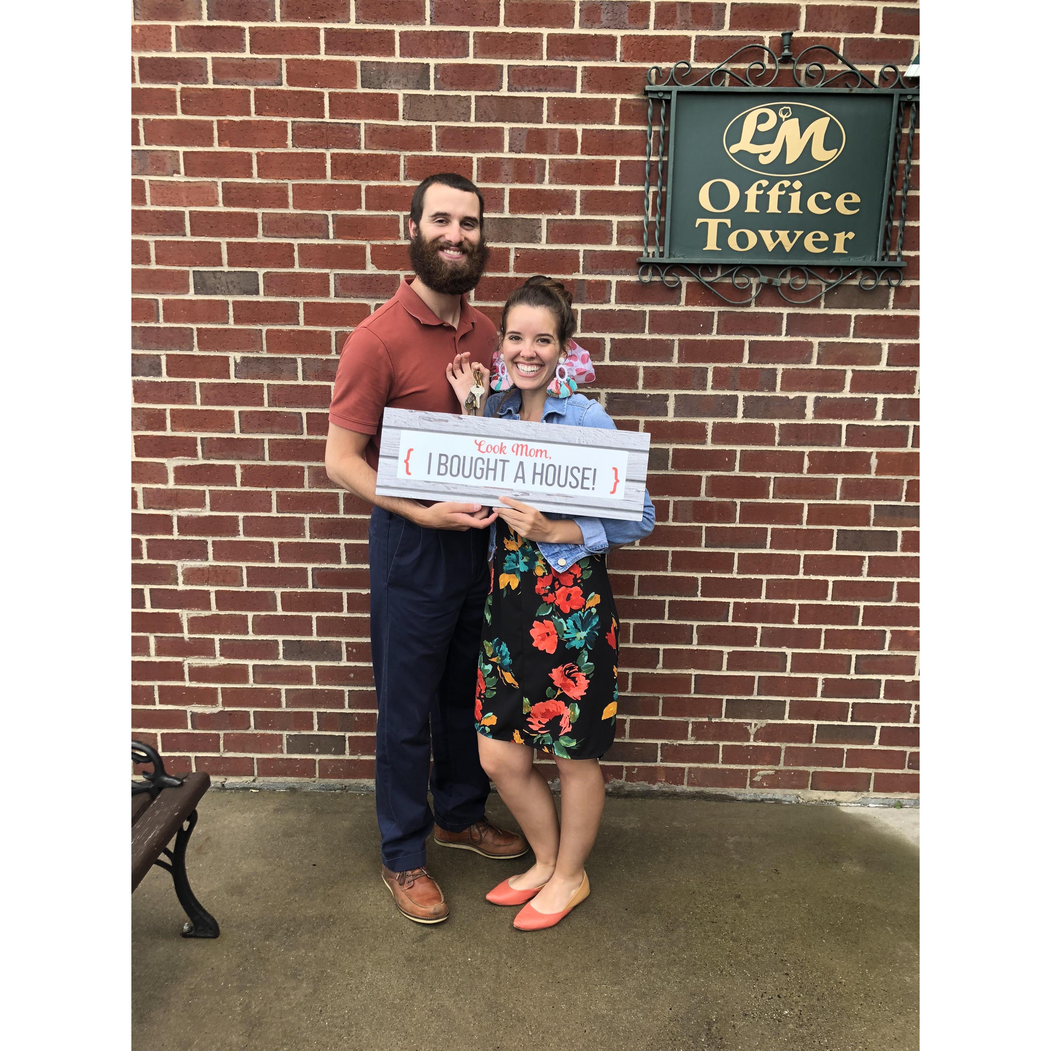 May 2018 - the day that Chris and I closed on our first house together