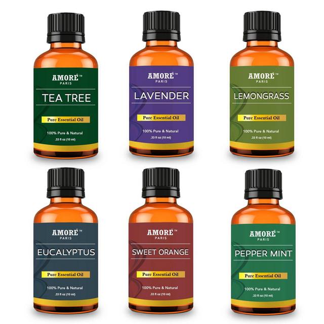 Aromatherapy 100% Pure Therapeutic 6 Piece High-Grade Essential Oil Set