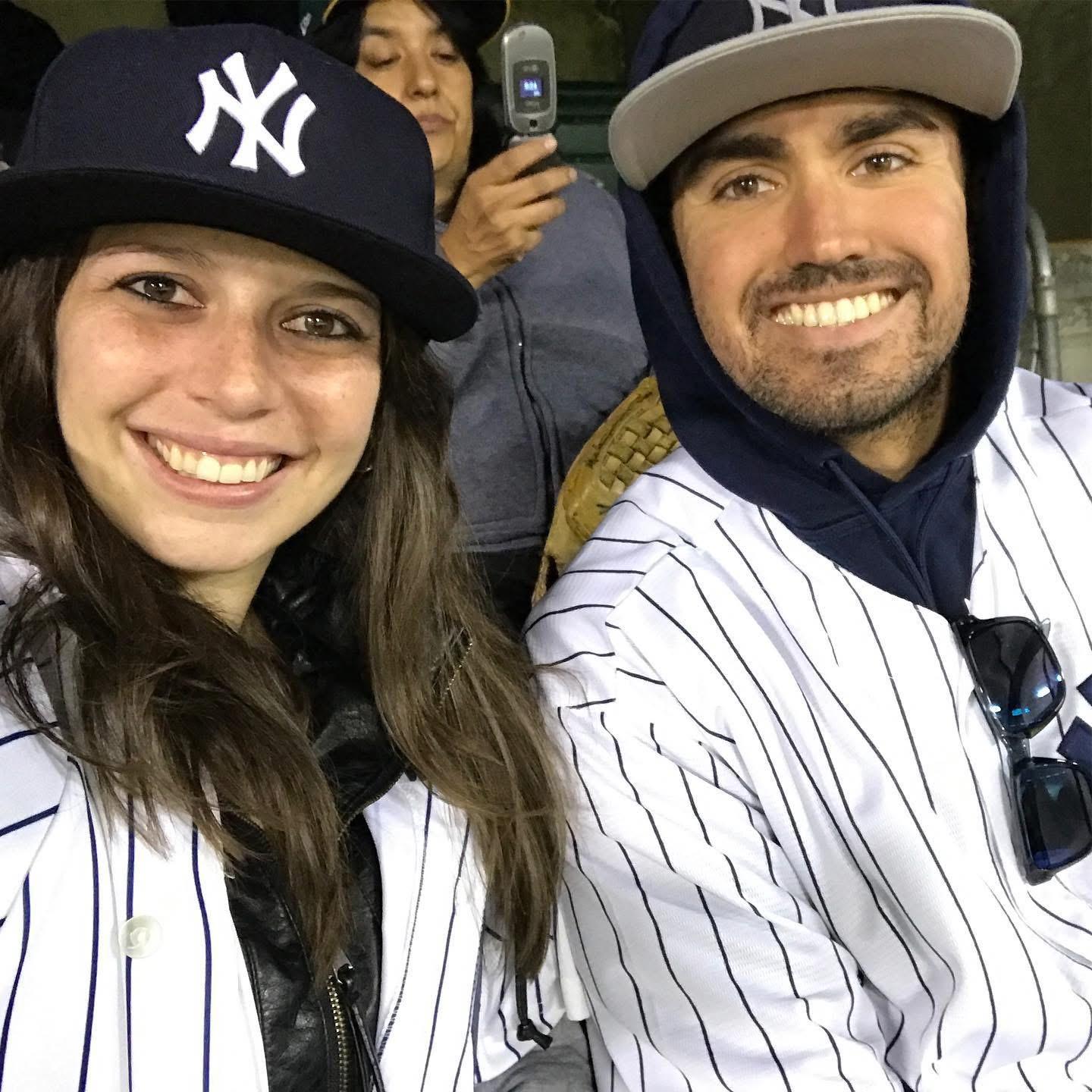The one and (so far) only time I agreed to sport Yankees gear for Troy.