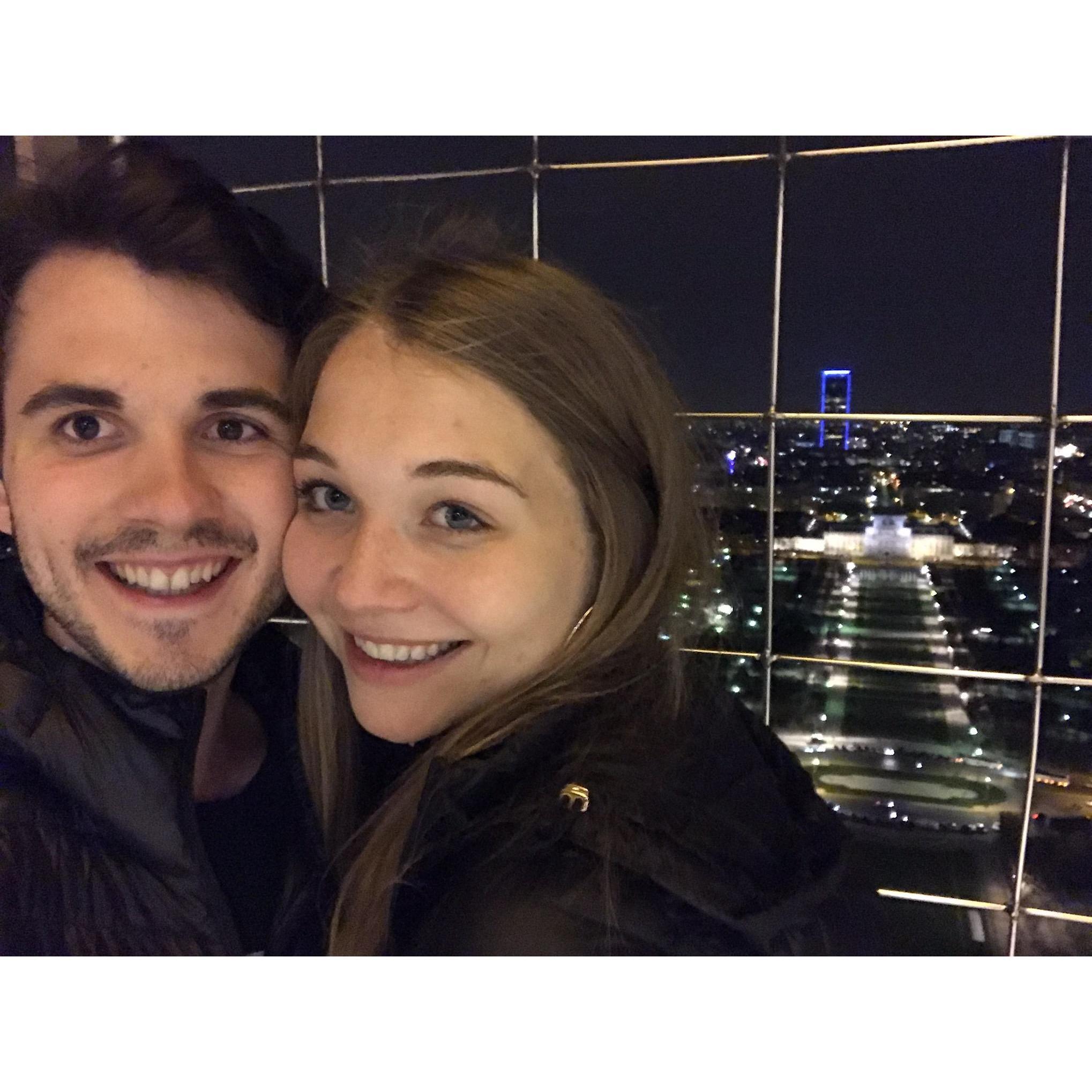 The top of the Eiffel Tower