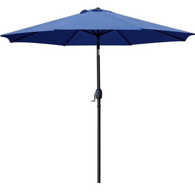 Sunnyglade 9' Patio Umbrella Outdoor Table Umbrella with 8 Sturdy Ribs (Navy Blue)