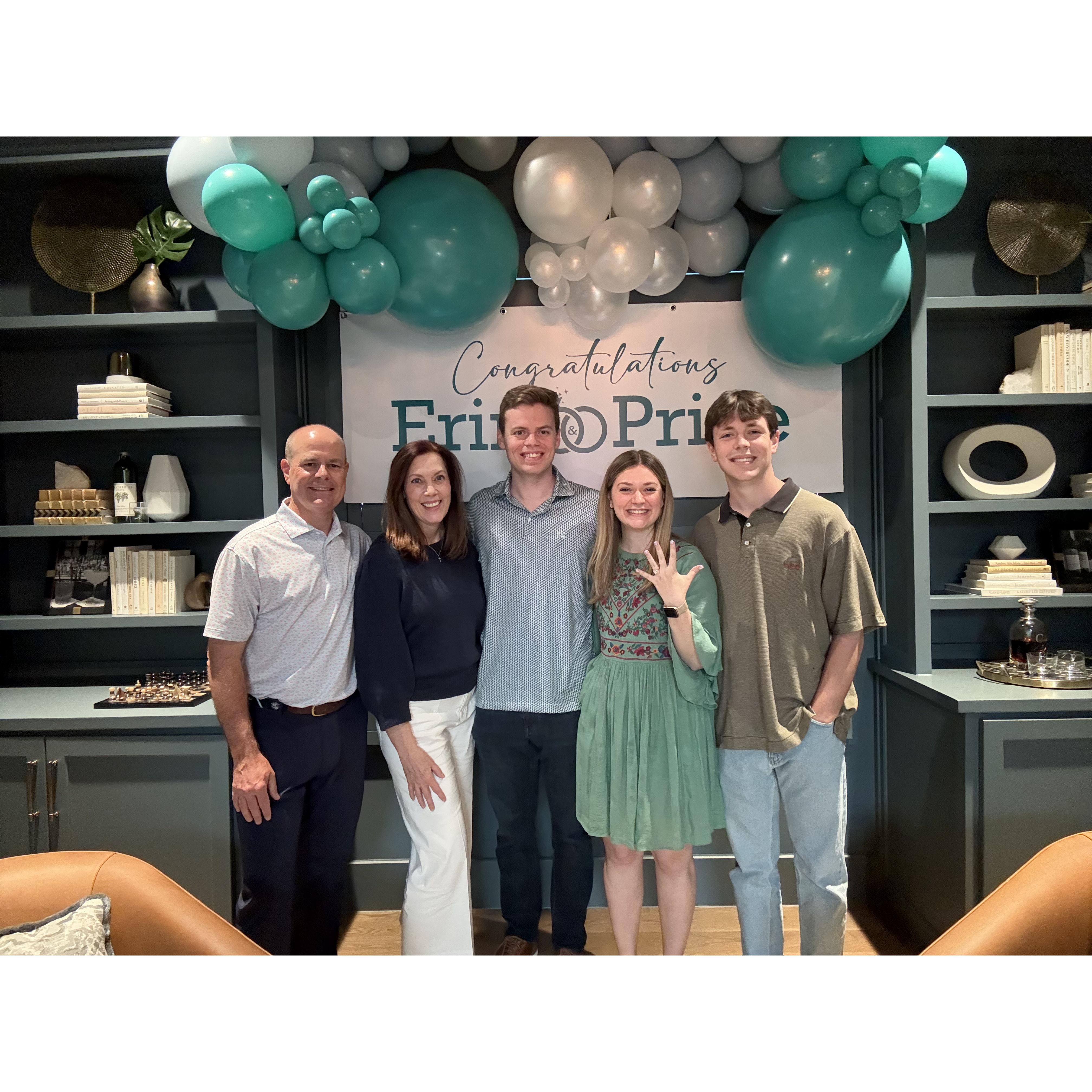 A couple weeks after their engagement, Price and Erin celebrated at The Cyrier's with their friends and family.