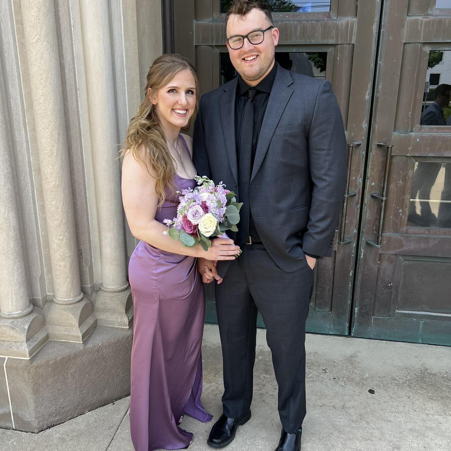 A photo of us at Julia Hartig’s wedding!
