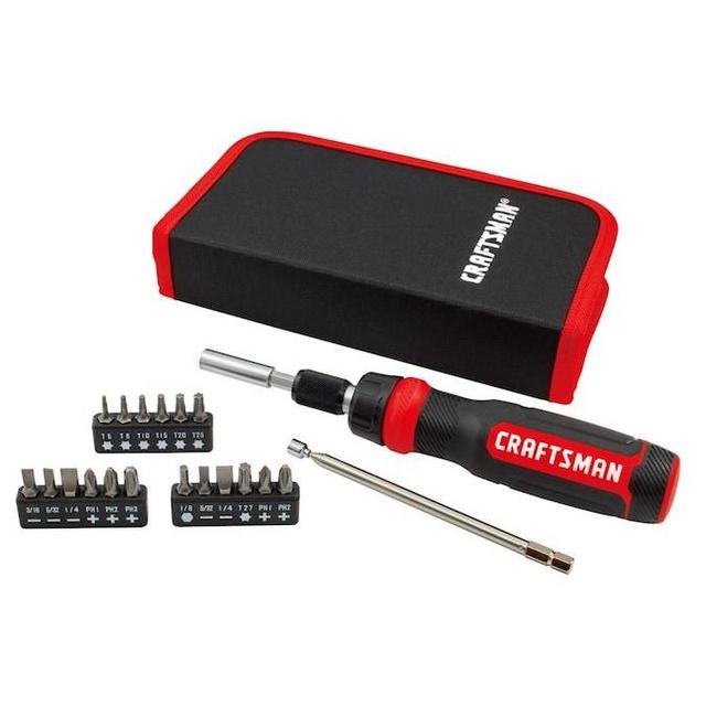 CRAFTSMAN 26-Piece Bi-Material Handle Ratcheting Multi-Bit Screwdriver Set