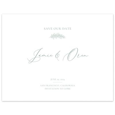 Green Elegant Wedding Digital Save the Date - Mathias Landscape
