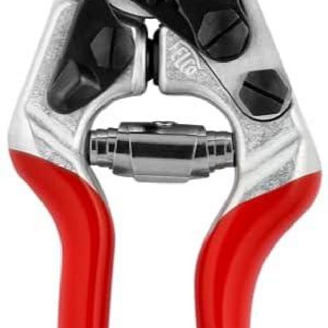 FELCO Pruning Shears (F 14) - High Performance Swiss Made One-Hand Garden Pruner with Steel Blade,Red, Silver