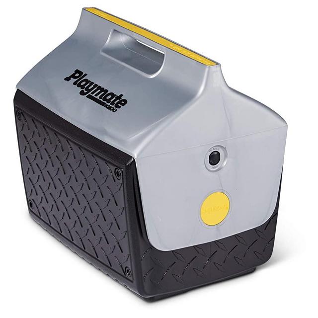 Igloo 14.8 Quart Playmate Cooler with Industrial Diamond Plate Exterior Design
