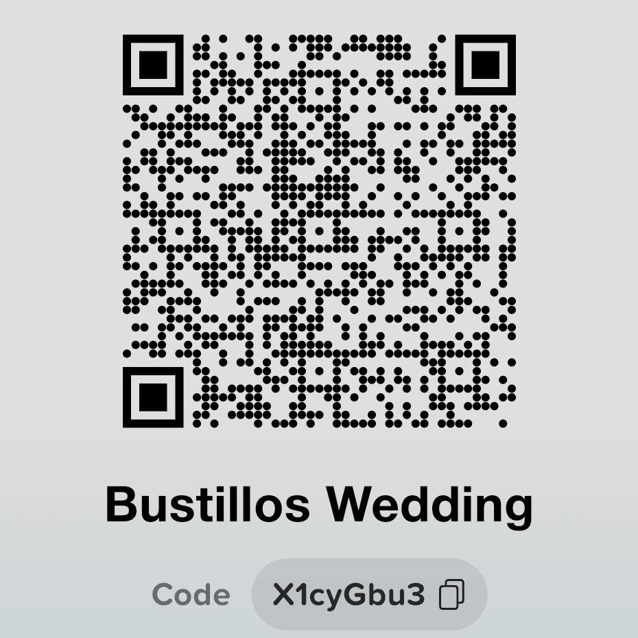 Please scan our QR and share moments from our wedding!