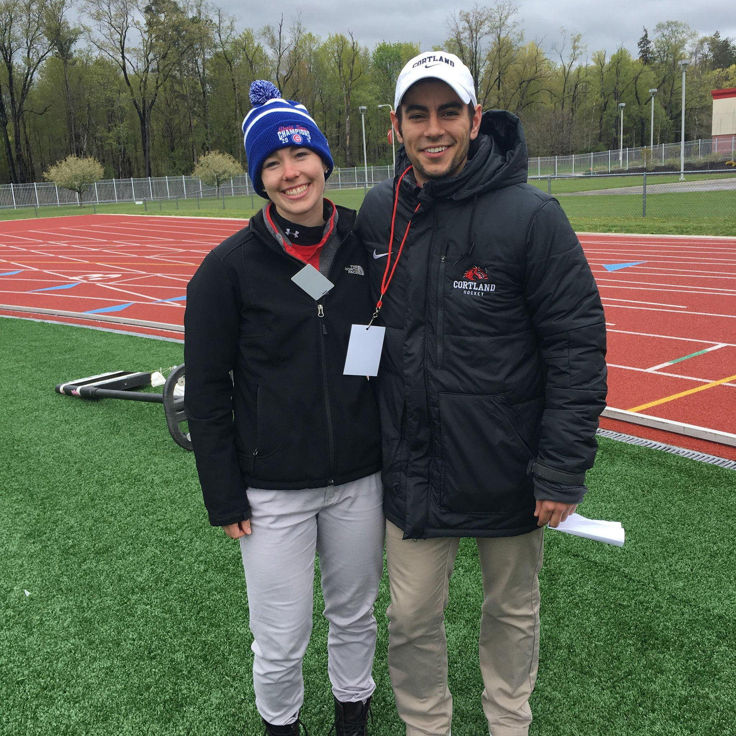 Charlie studied Athletic Training and Andrei studied Sports Management at SUNY Cortland together