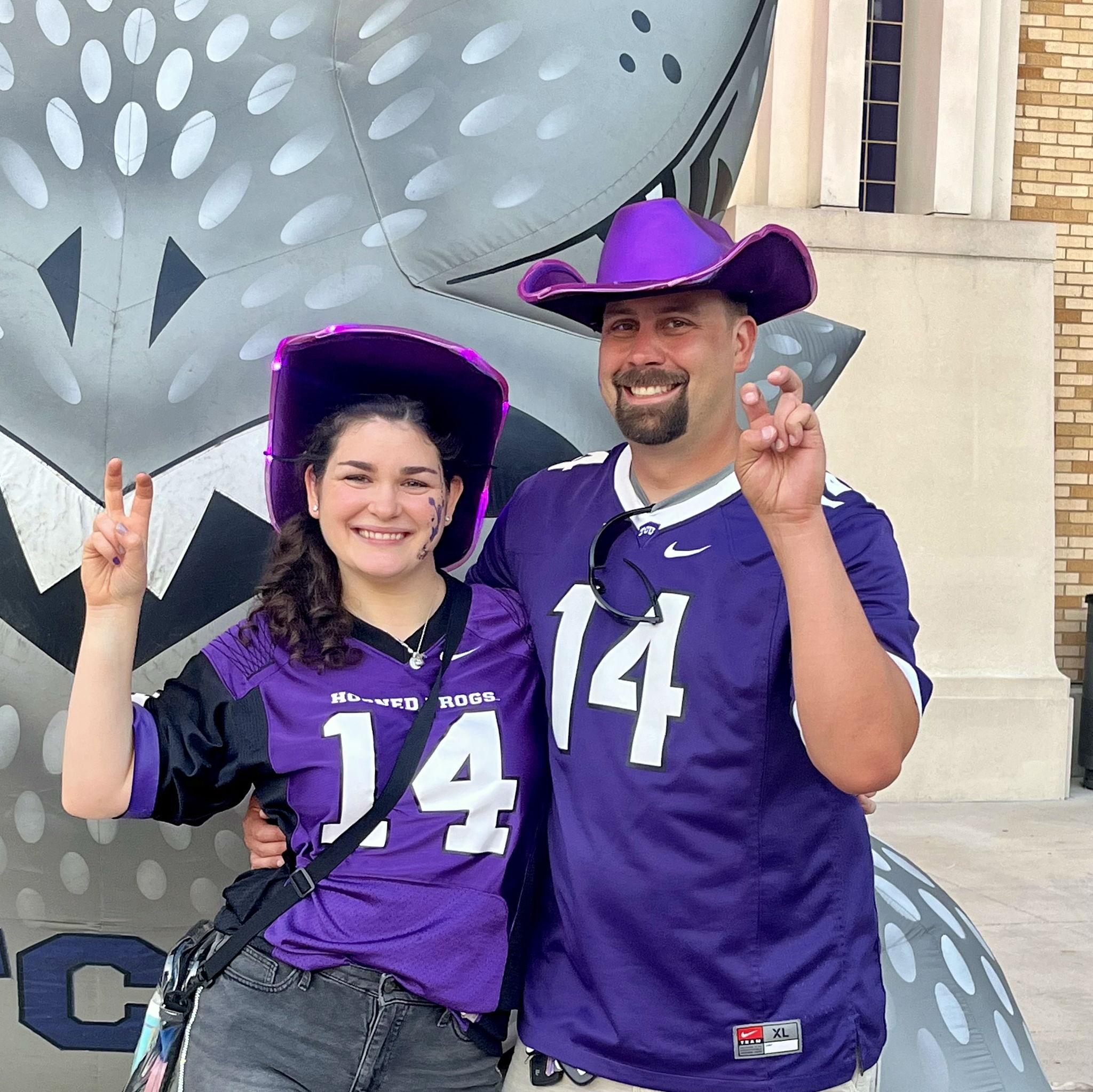 Our first TCU homegame together, Jordan's alma mater. Go Frogs!