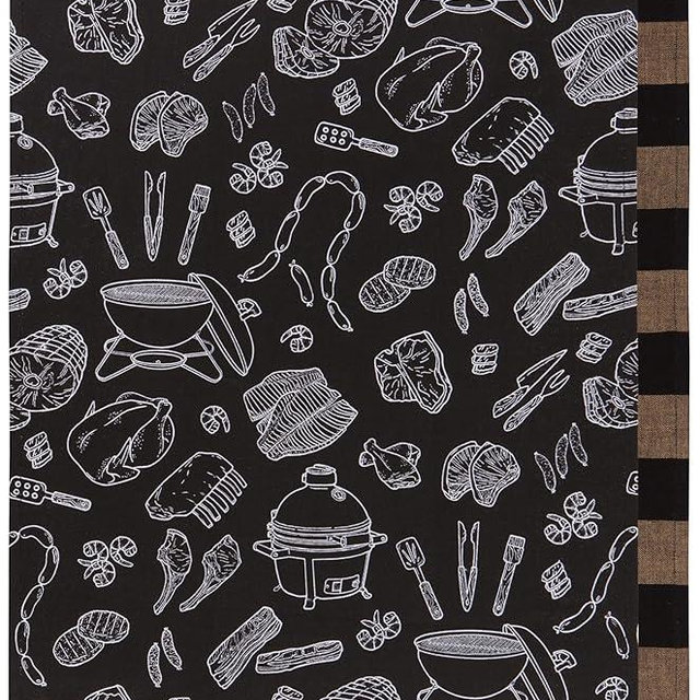 Now Designs BBQ On The Grill Printed Kitchen Towels, Set of 2, 18 x 28 inch