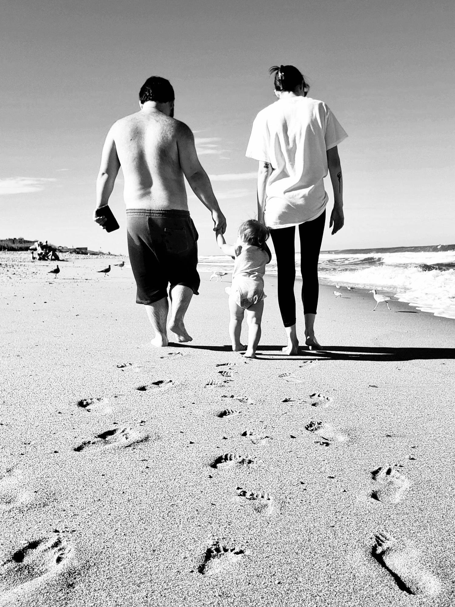 Liliana's first time at the beach!