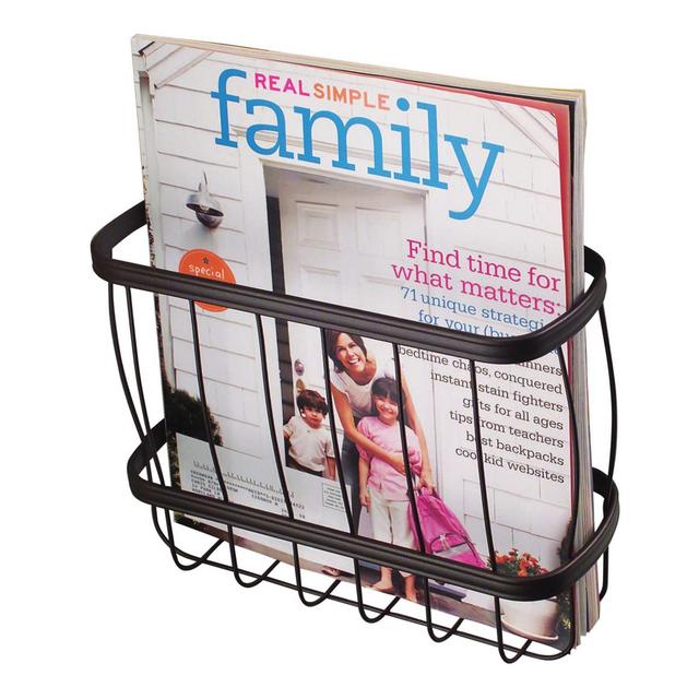 iDesign® York Lyra Over-The-Tank Newspaper and Magazine Holder in Bronze