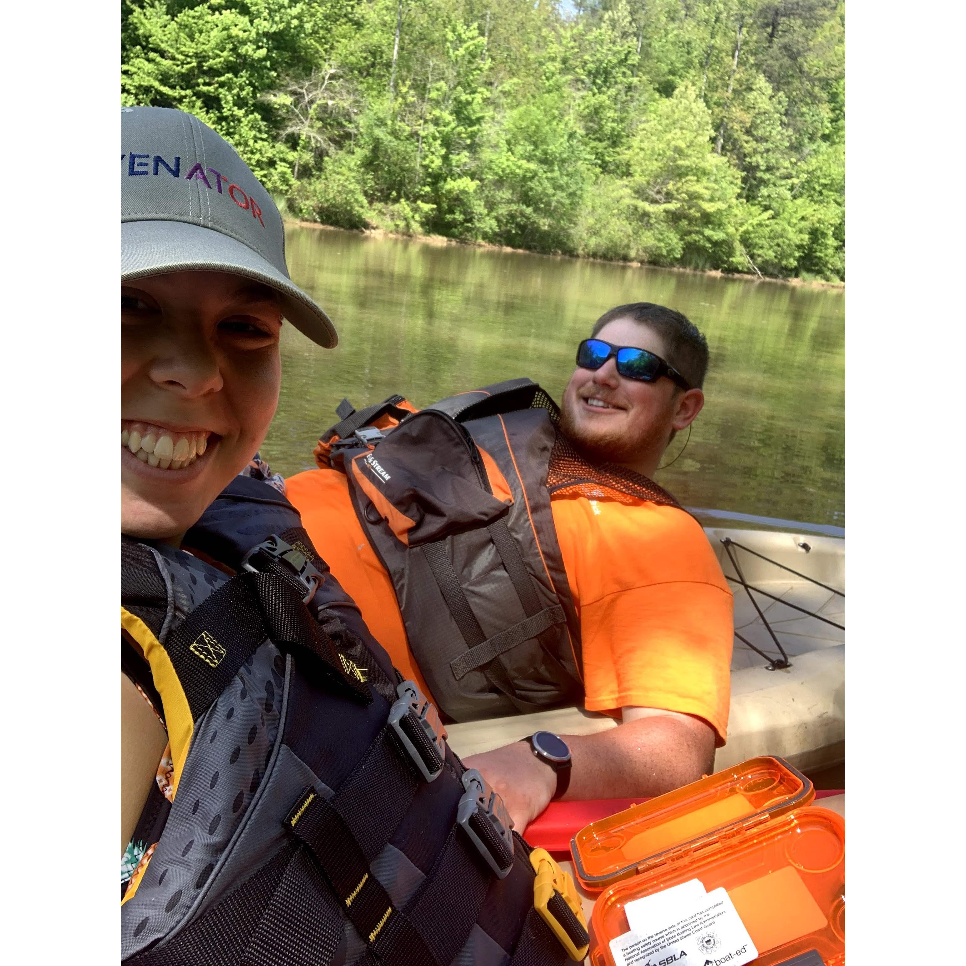 Our first kayaking adventure together!