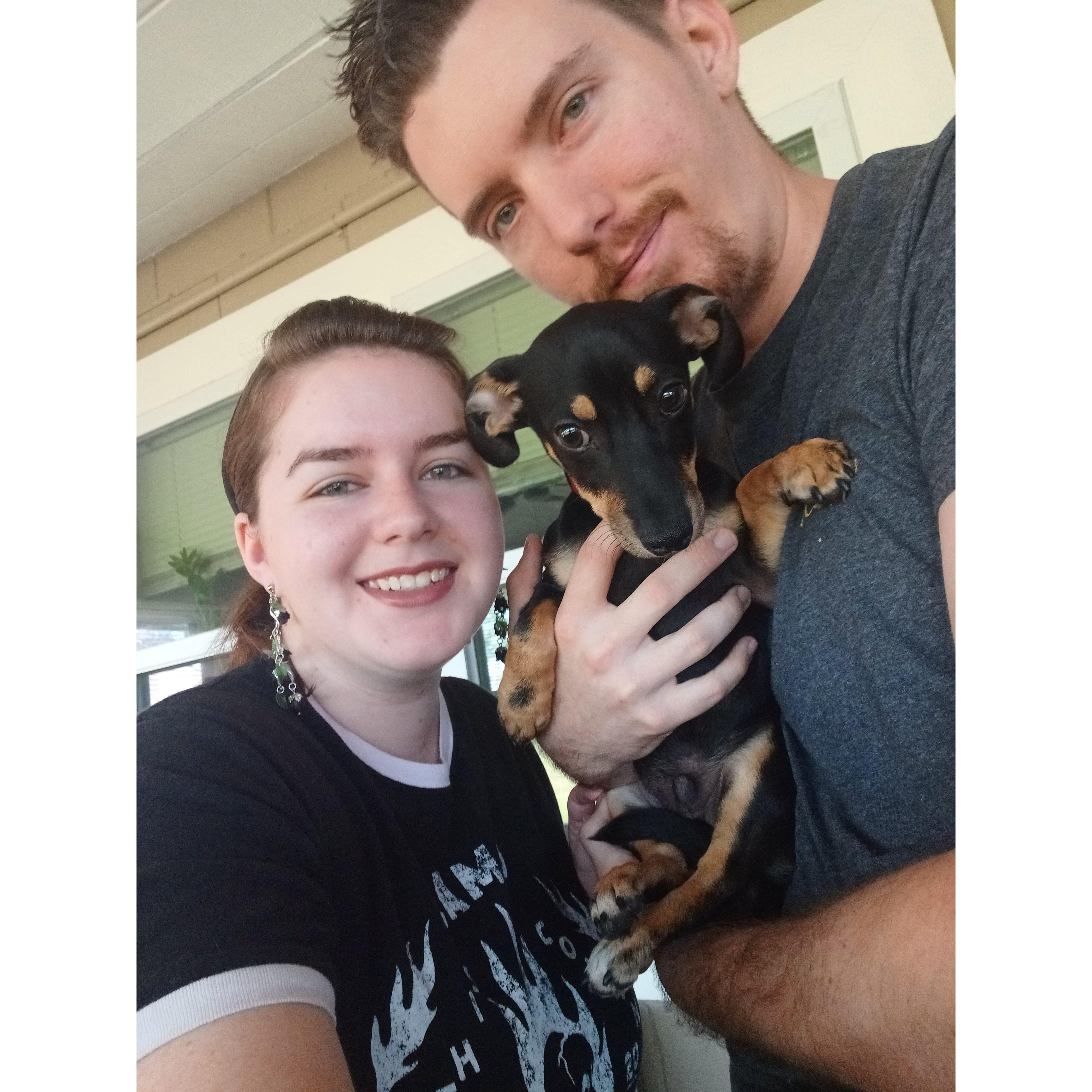 Family picture with Bean.