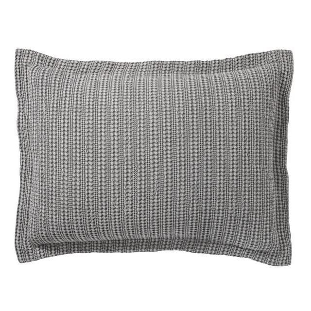Honeycomb Standard Pillow Sham- Gray