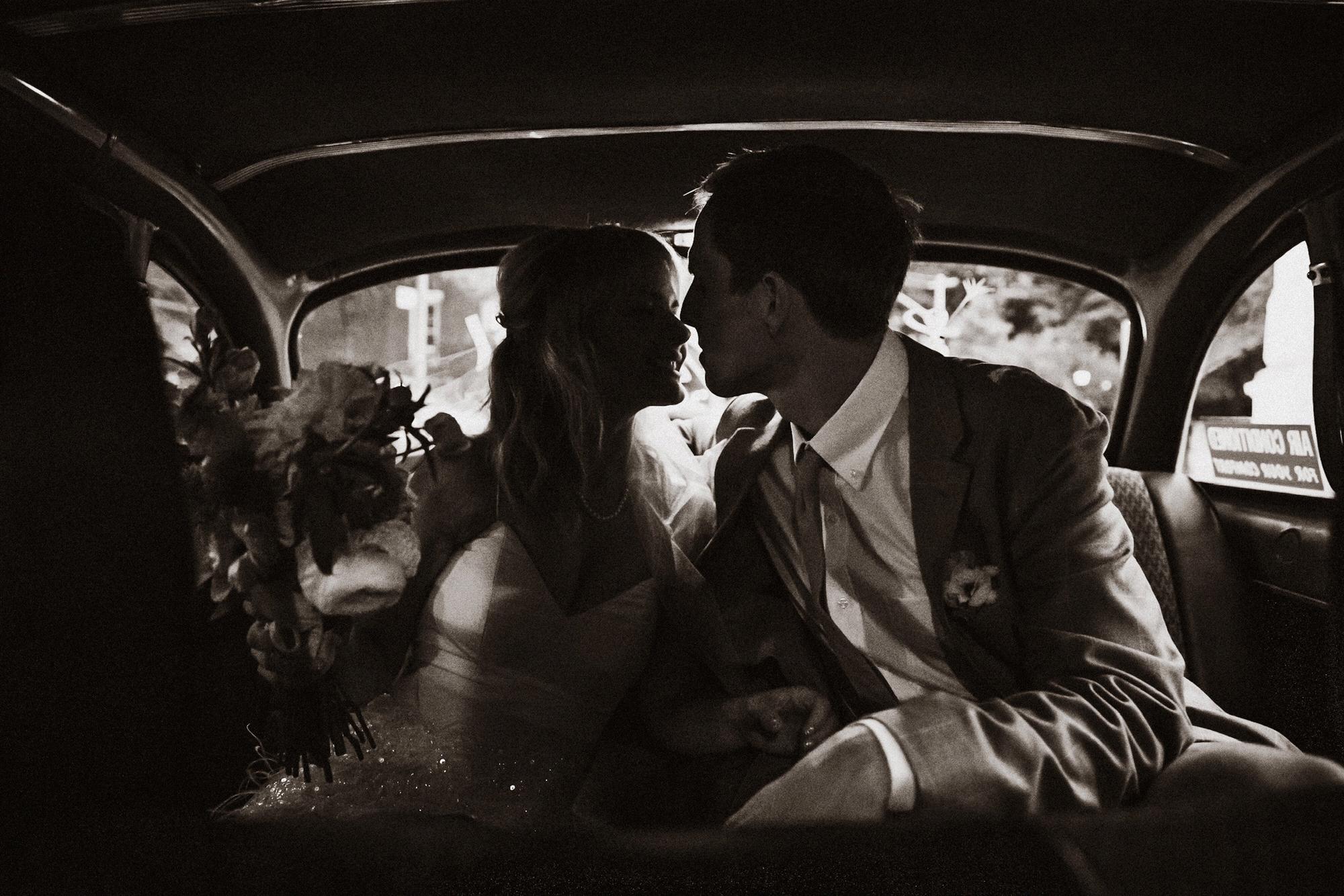 After the ceremony we jumped in an old NYC Checker Cab (with cans on the back!) and rode it approximately 3 blocks to The Olive Tree. Pic by @purroy_photo_video