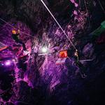 Zipline Inside Slate Mine Caverns