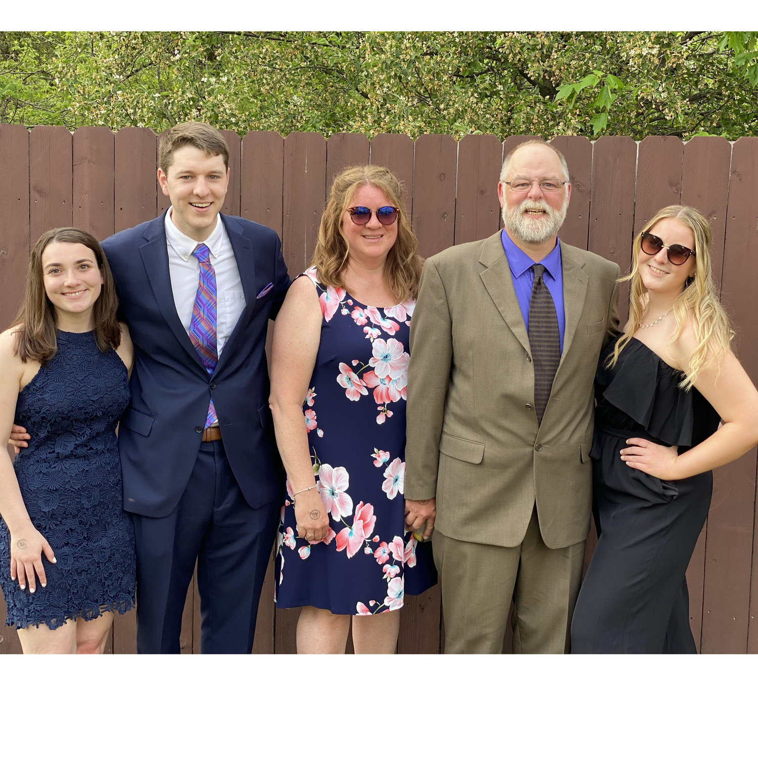 Julia's first picture with the Fullers, taken at Taylor and Dan's Wedding (May 21, 2021)