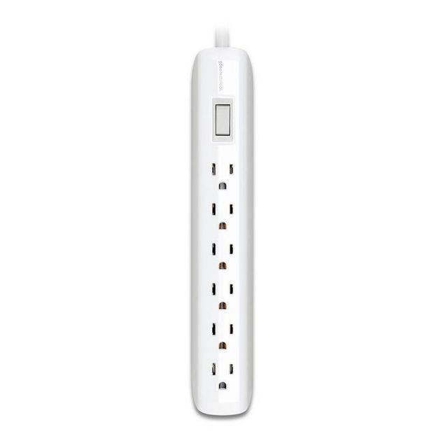360 Electrical® Villa Power Strip with 6 Outlets in White