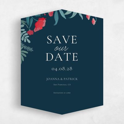 Blue Diamond Wedding Save the Date - Blysse Portrait