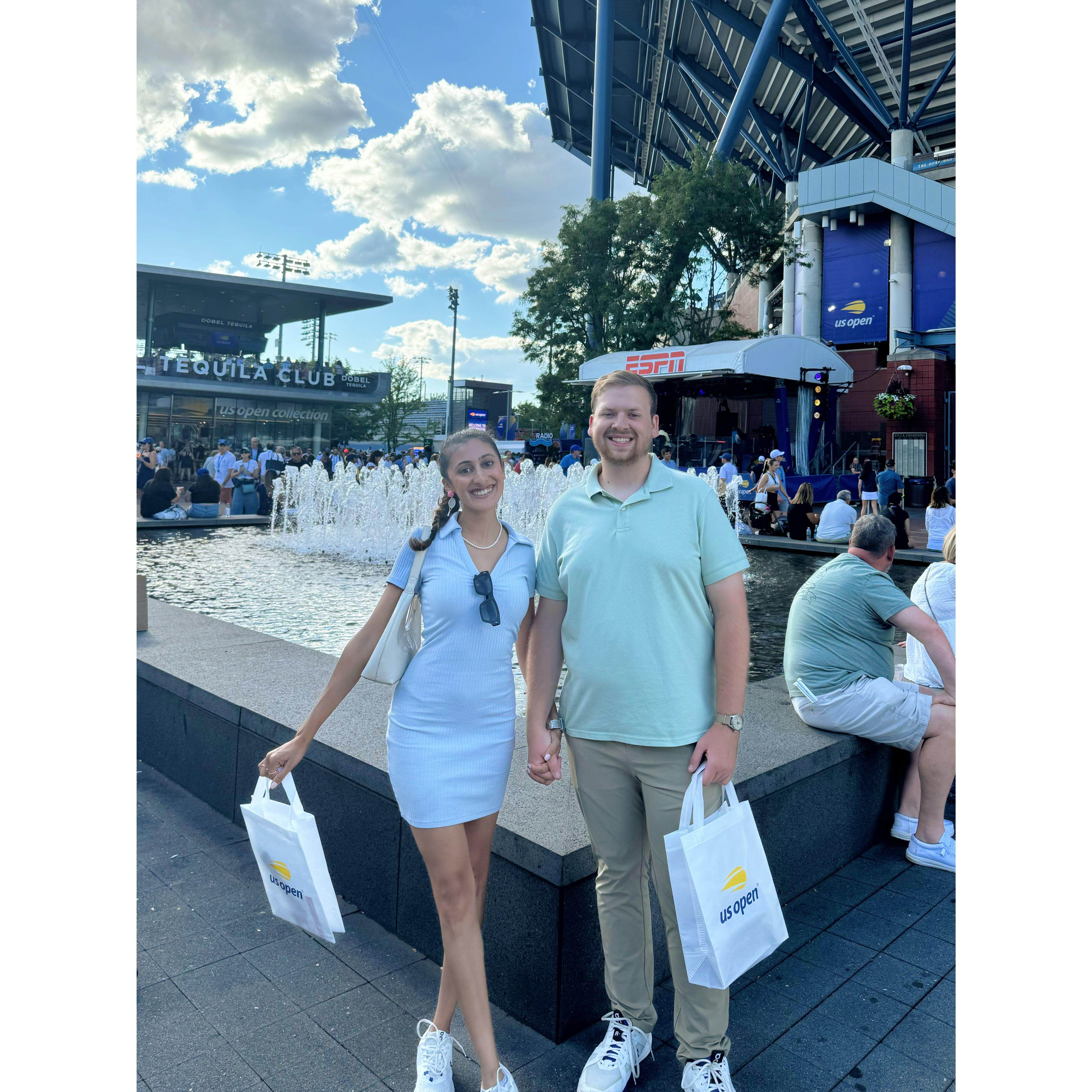 TJ's first time coming to the US Open.