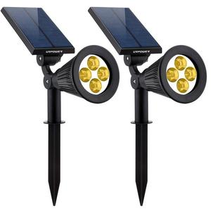 Solar Lights 2-in-1 Solar Powered 4 LED Warm White