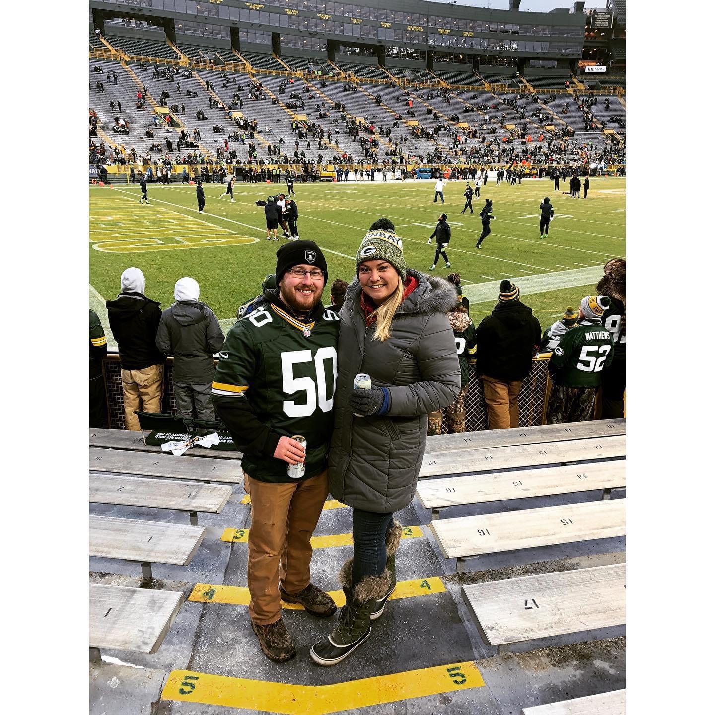 Our first Packers game. Had the best time!