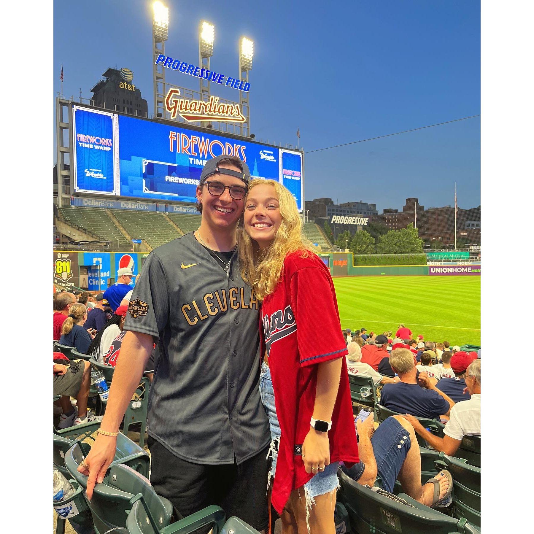 Our first ever Indians game together!