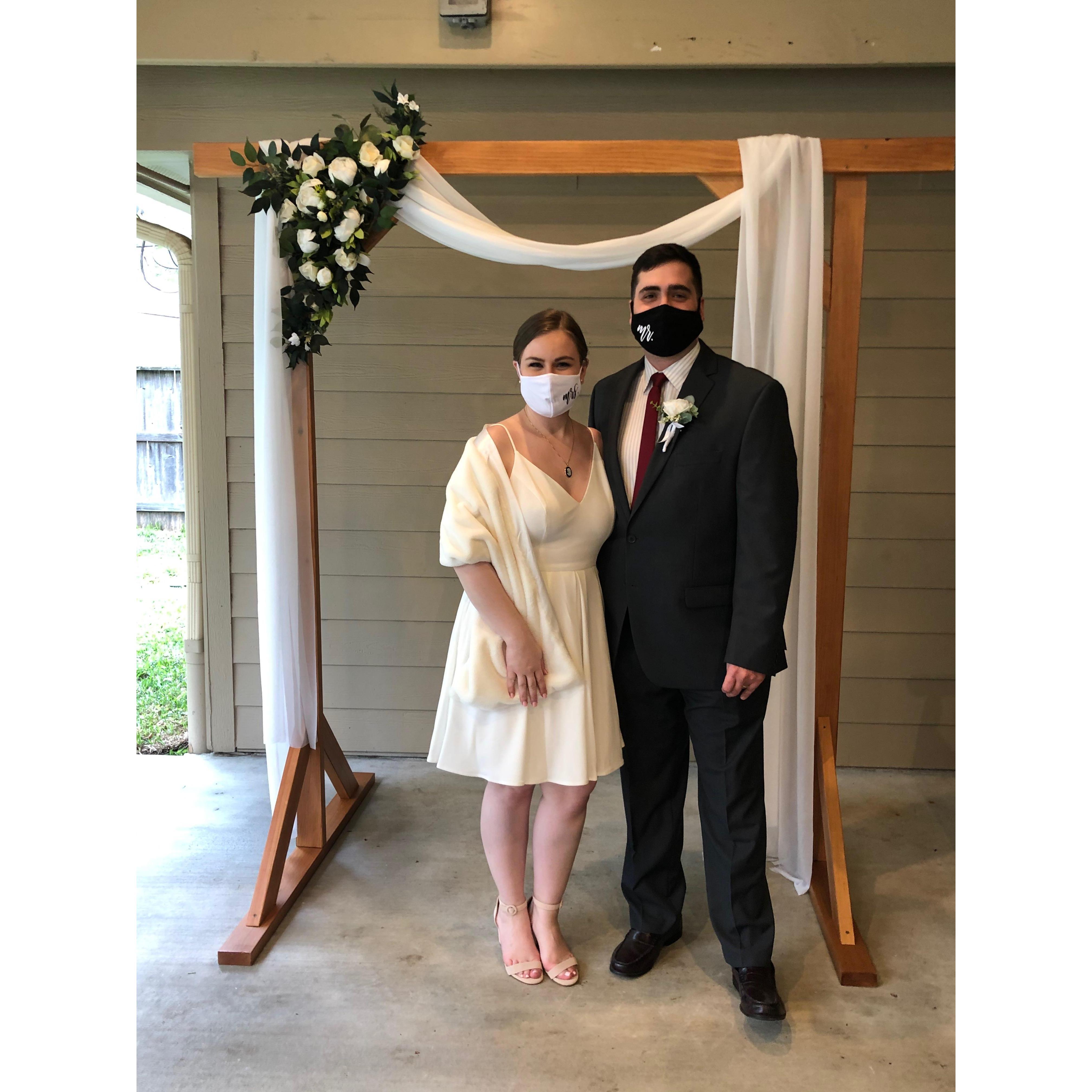 Our small backyard Covid wedding