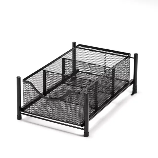 Squared Away™ Small Metal Mesh Cabinet Drawer in Black