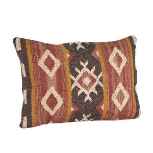 Saro - SARO LIFESTYLE 570.M1623B Kilim Design Down Filled Throw Pillow, Multi, 16"x23"