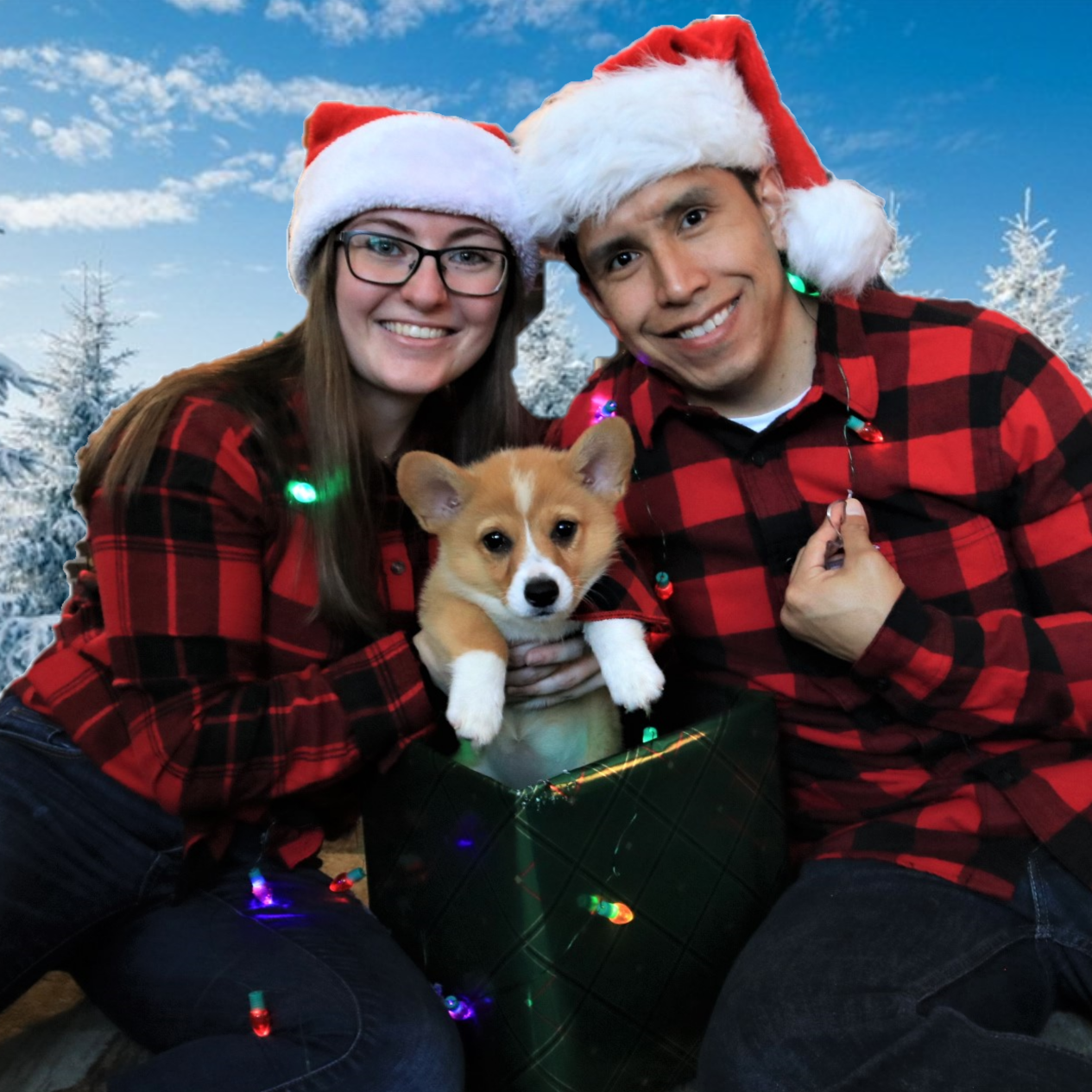 Baby Peach's first Christmas! And our first embarrassing family Christmas photo.