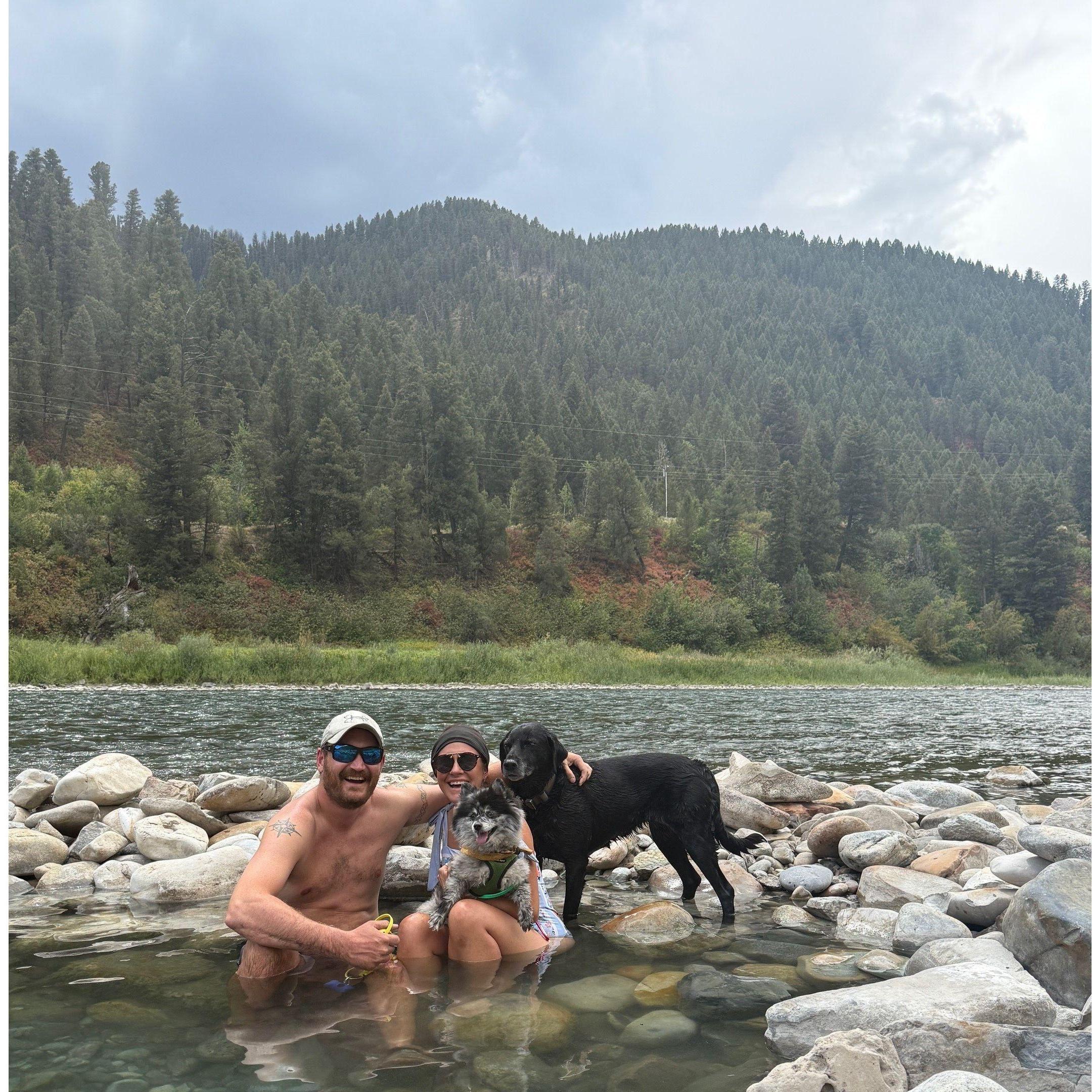 Jackson Hole Wyoming Hot springs with the pups!