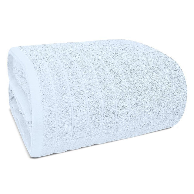 Tens Towels Pack of 1 Jumbo Bath Sheet 40 x 80 Inches, Extra Large & Light Weight, Quicker to Dry, 100% Cotton, Super Soft & Absorbent, Perfect to Wrap Yourself in, Sky Blue
