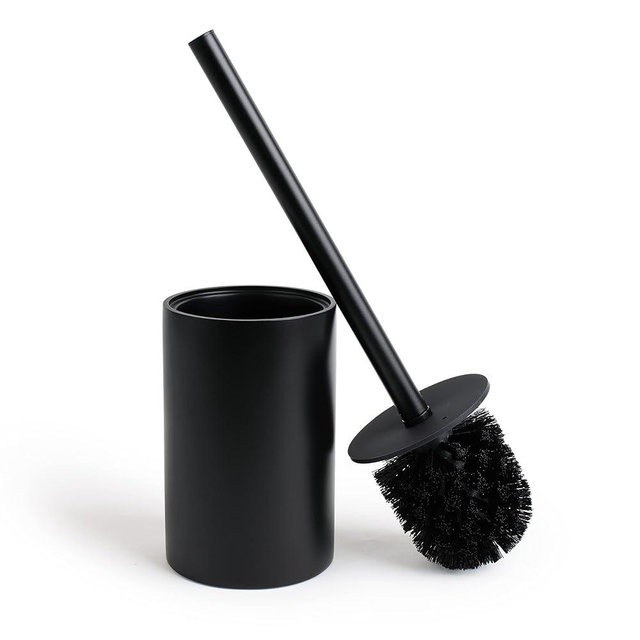 Yew Design - Matte Black Toilet Bowl Brush for Bathroom with Holder - Sleek Design, Sturdy, and Durable