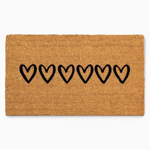 Nickel Designs Hand-Painted Doormat - Heart