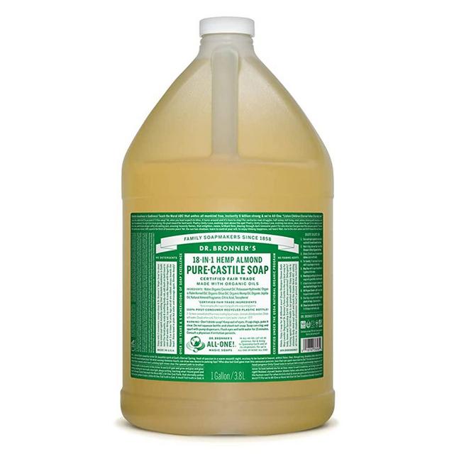 Dr. Bronner’s - Pure-Castile Liquid Soap (Almond, 1 Gallon)