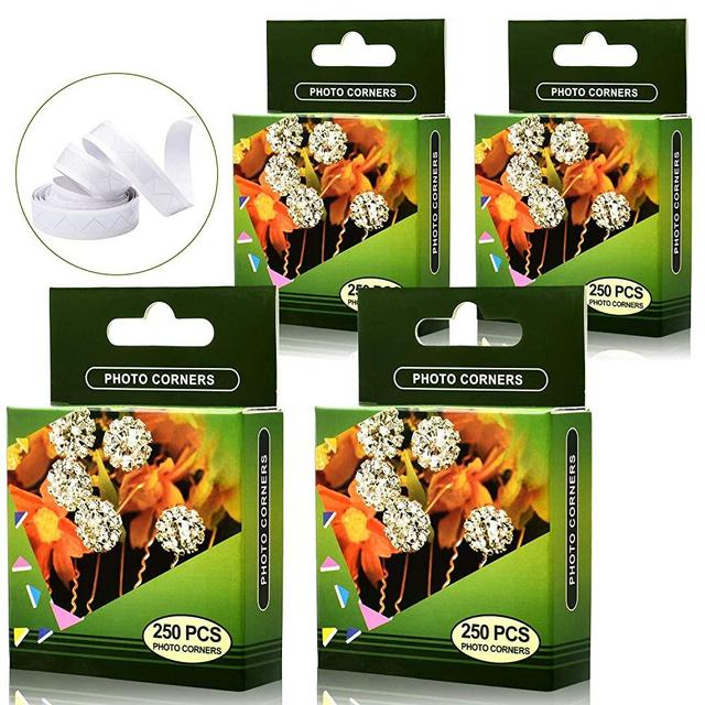Clear Self-Adhesive Photo Corners Picture Mounting Corner Stickers for DIY Album Scrapbook, 250 Pieces/Pack (3 Pack)