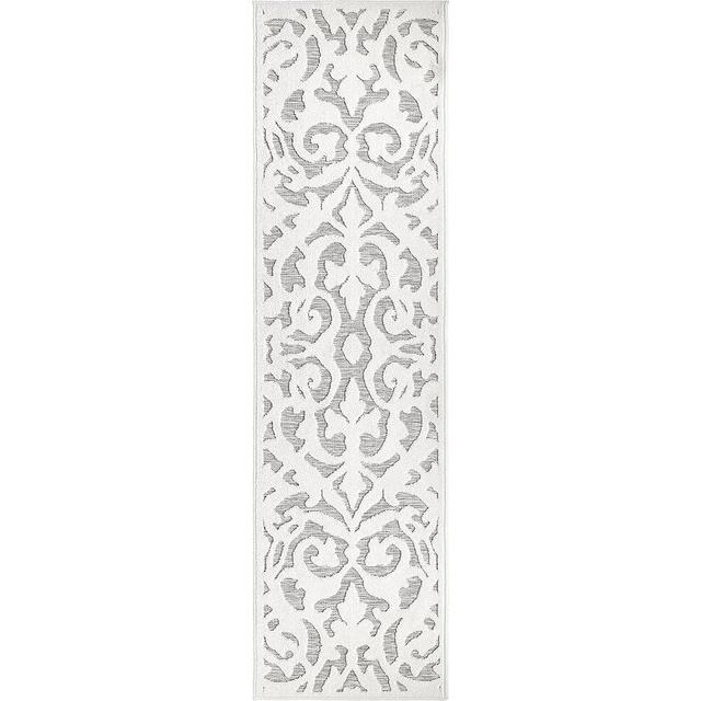 My Texas House Lady Bird Indoor/Outdoor Area Rug, Natural Gray, 2'3" x 12' Runner