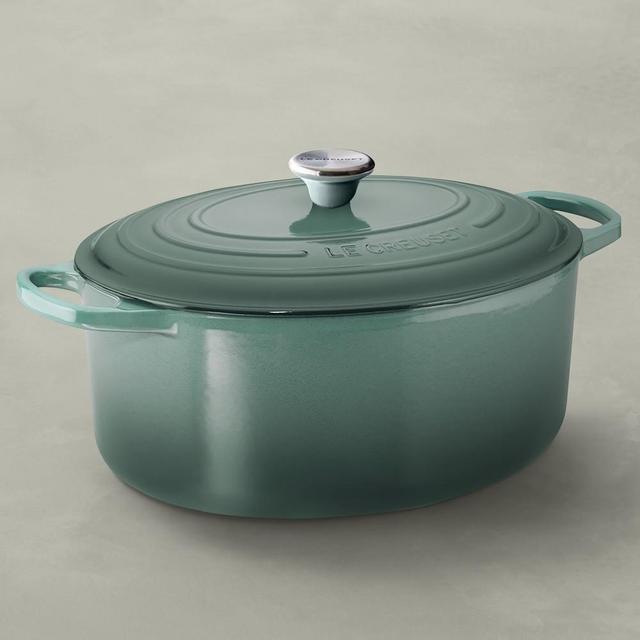 Le Creuset Signature Cast-Iron Oval Dutch Oven, 9 1/2-Qt., Ocean