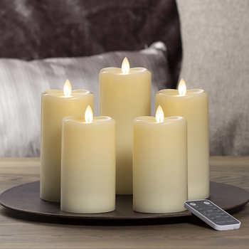 Sterno Home LED Moving Flame Candle, 5-piece set