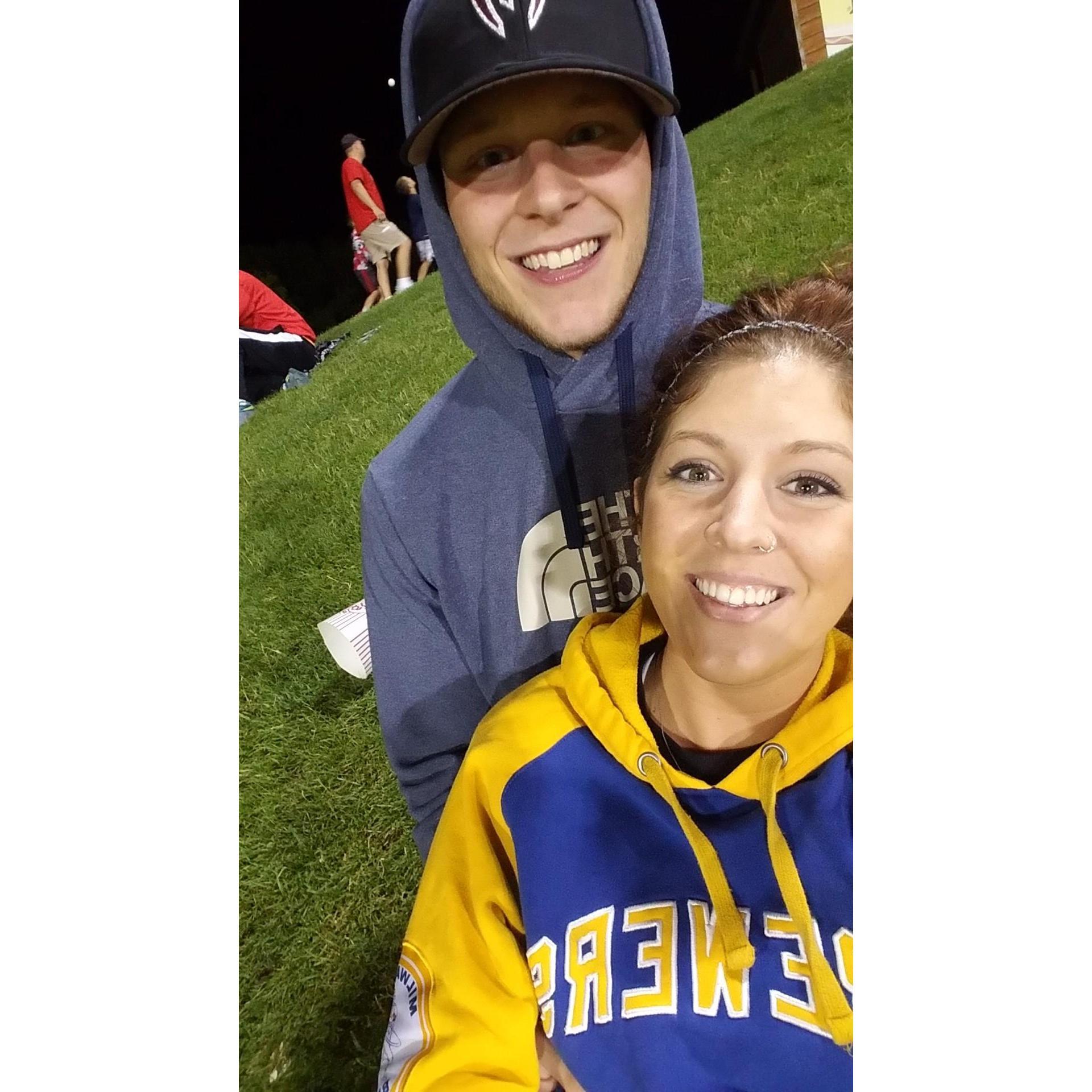 One of many dates at a sporting event.