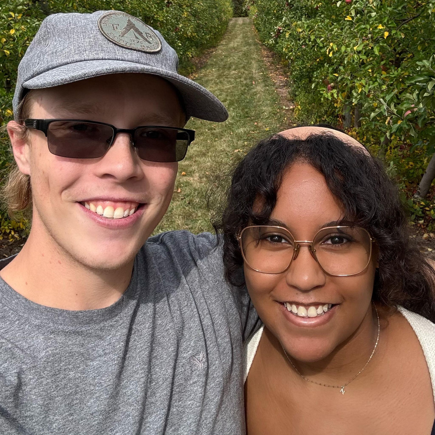 Our first time apple picking together!