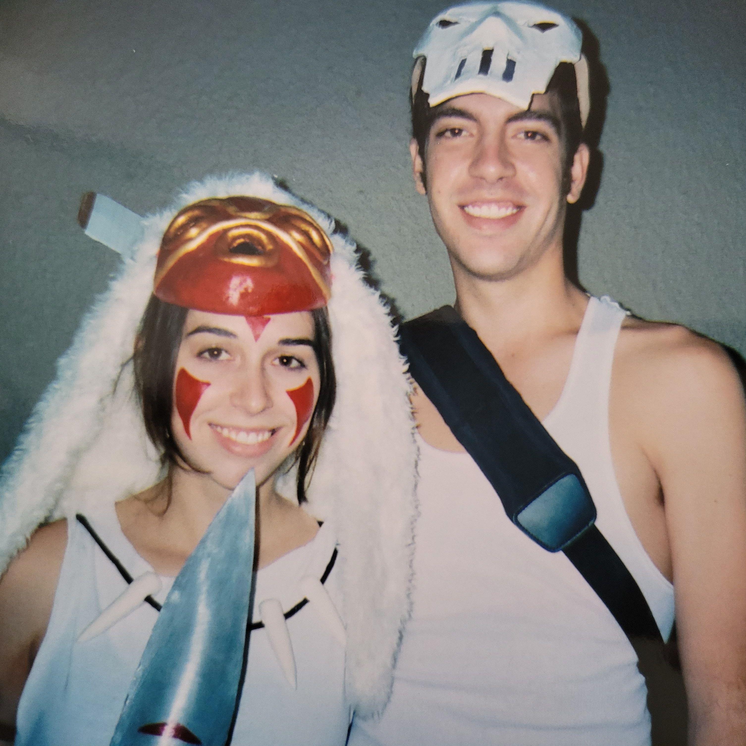 - 2011 - Our first Halloween together.  Allison as Princess Mononoke and Justin as Casey Jones. We consider this our official dating anniversary, since we don't really have one.