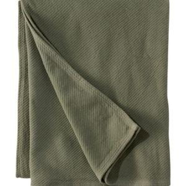 Maine Twill Blanket: King, Olive Gray | L.L. Bean