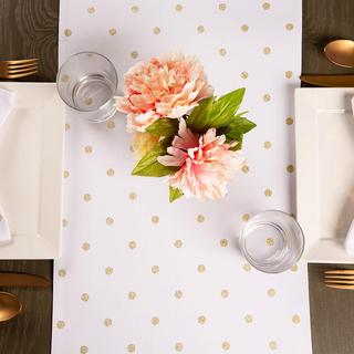 5-Piece Metallic Polka Dot Table Linen Set