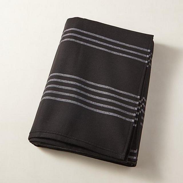 Raya Black Striped Bath Towel