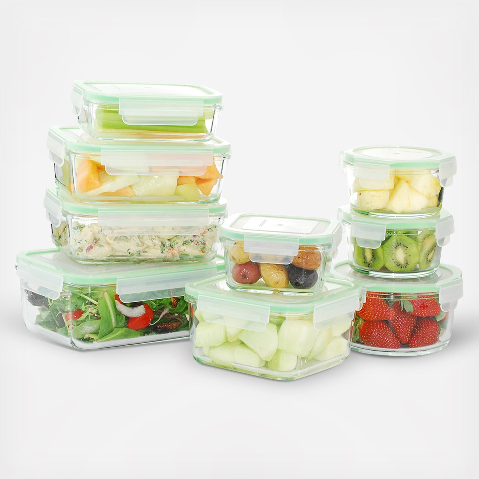 Kinetic GoGreen, Glassworks 18-Piece Food Storage Container Set - Zola